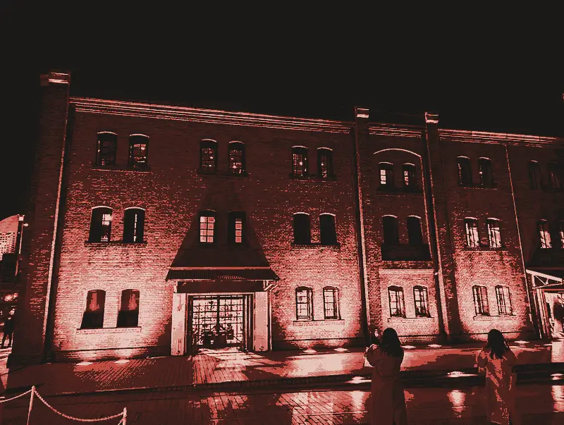 Red Brick Warehouse and the waterfront, printed in two inks