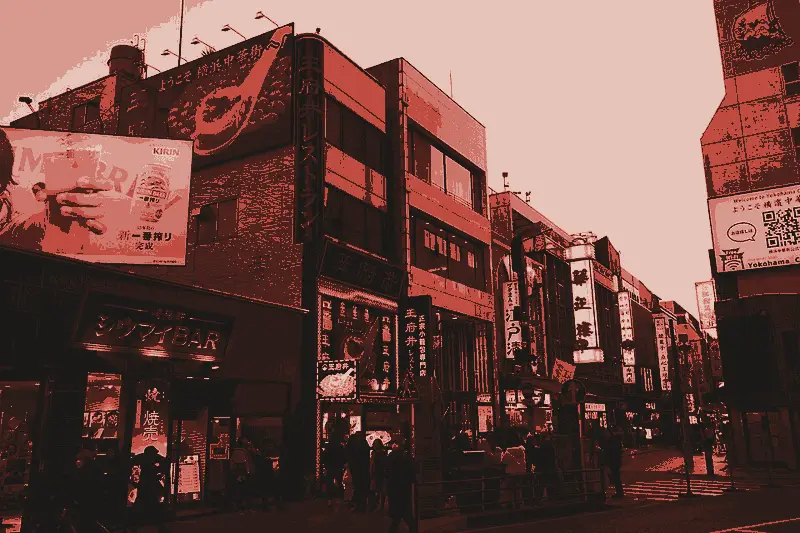 Yokohama Chinatown, printed in two inks
