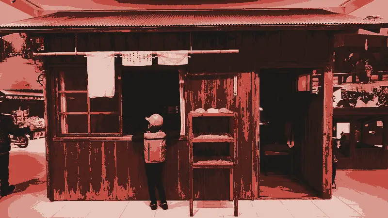 Cup Noodles Museum, printed in two inks