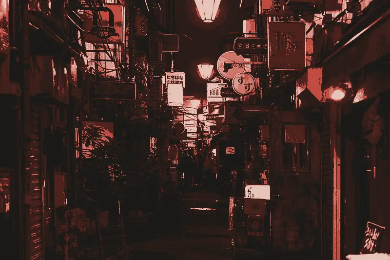 Golden Gai, printed in two inks