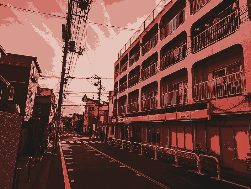 Jiyugaoka, printed in two inks